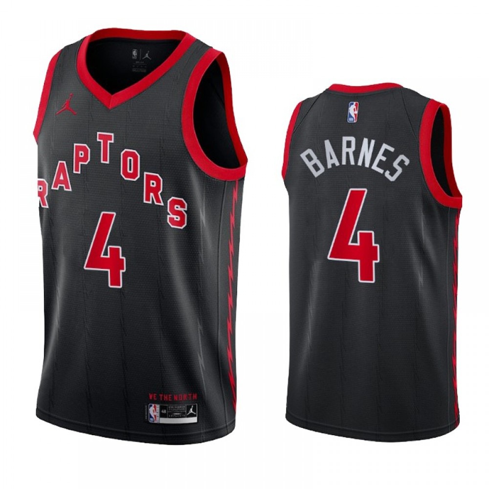Men's Toronto Raptors Scottie Barnes #4 Jordan Black Swingman NBA Jersey - Statement Edition-Pro Kit Vault | Brand New 26/27 Sports Jerseys